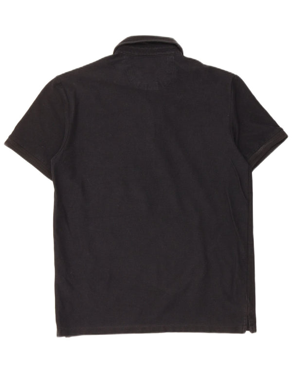 Zara Herren Poloshirt Small Schwarz Baumwolle