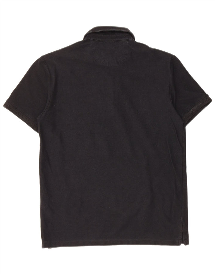 Zara Herren Poloshirt Small Schwarz Baumwolle