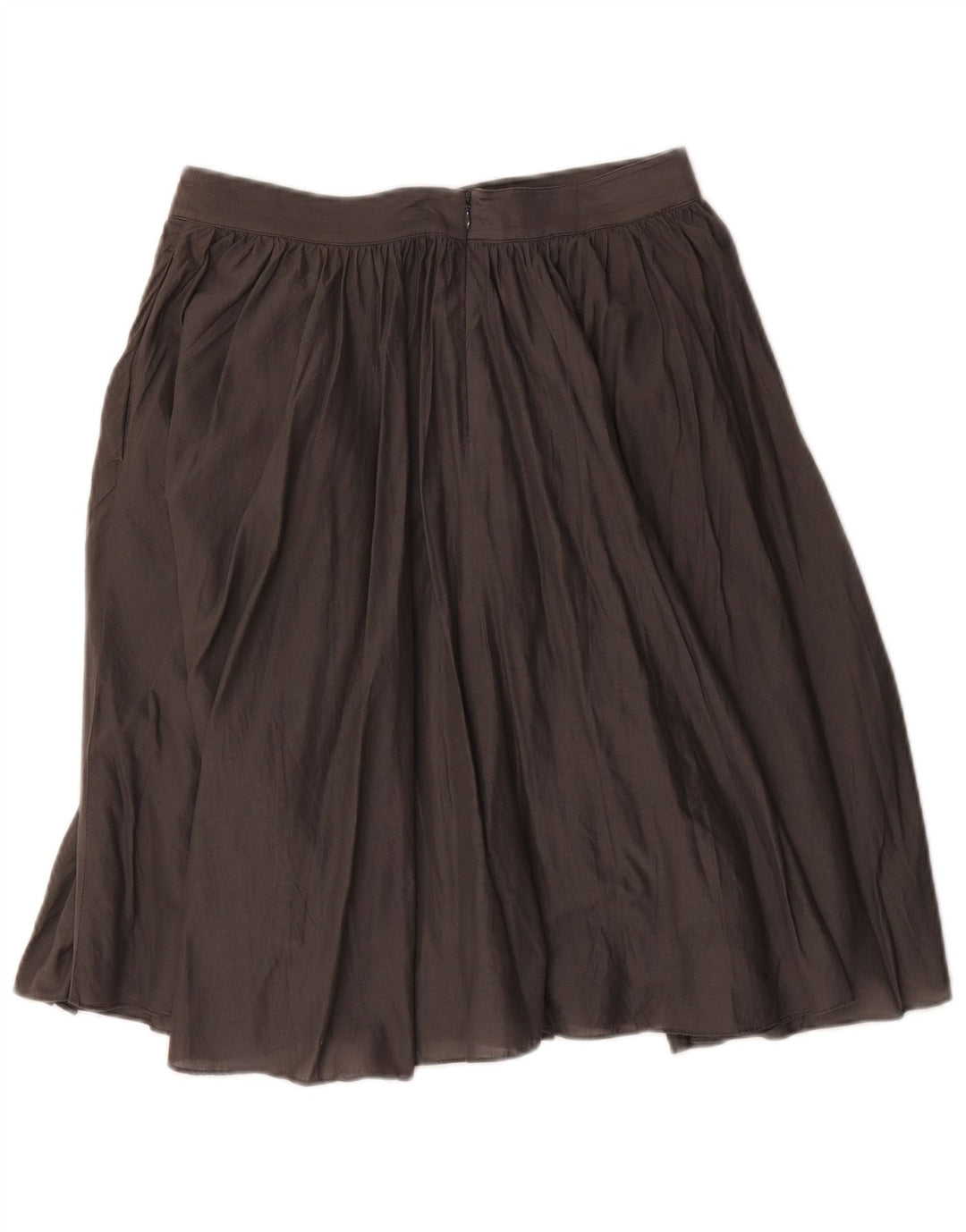 J. Crew Damen Faltenrock US 4 Small W30 Graue Baumwolle