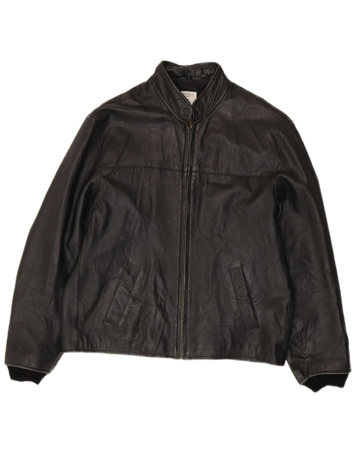 Conbipel Herren Lederjacke IT 52 Großes schwarzes Leder