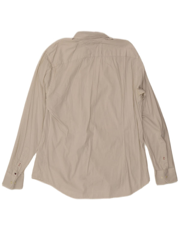 Tommy Hilfiger Herrenhemd XL, weiße Baumwolle