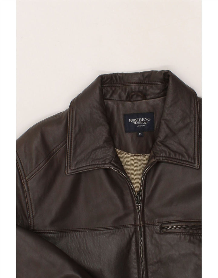 VINTAGE Herren Lederjacke UK 38 Mittelbraunes Leder