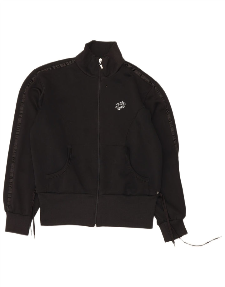 Lotto Damen-Trainingsanzug-Top-Jacke, UK 16, Größe L, Schwarz