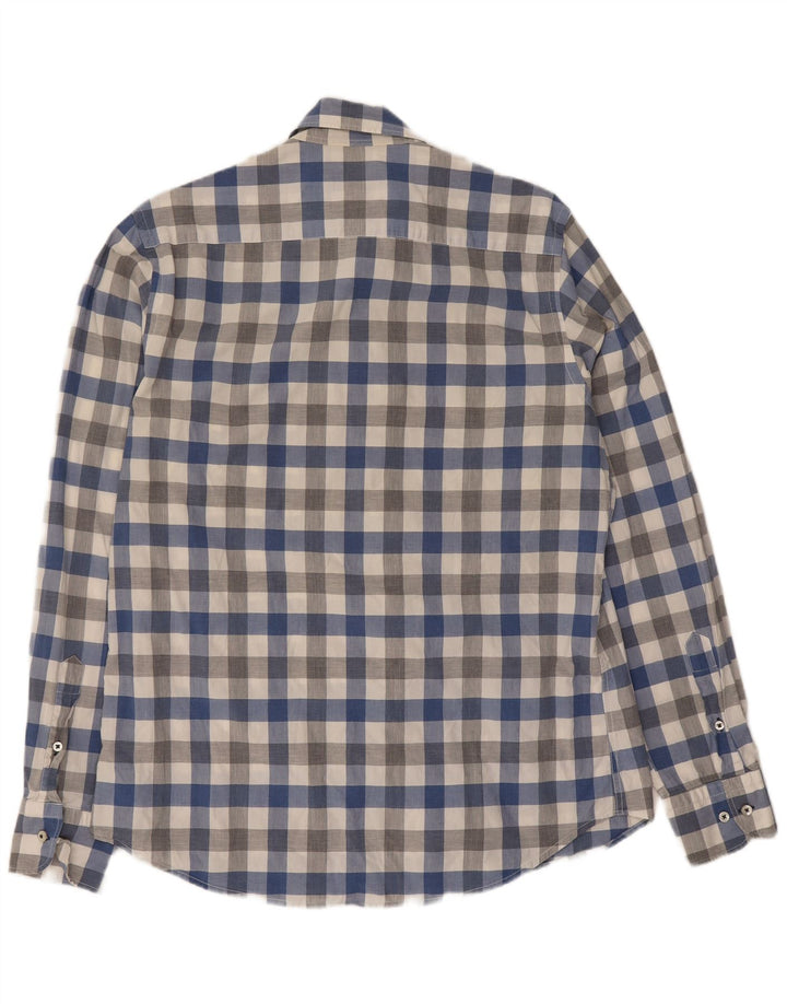Massimo Dutti Herren-Hemd mit lässiger Passform, mittelgroß, mehrfarbig, Gingham-Baumwolle