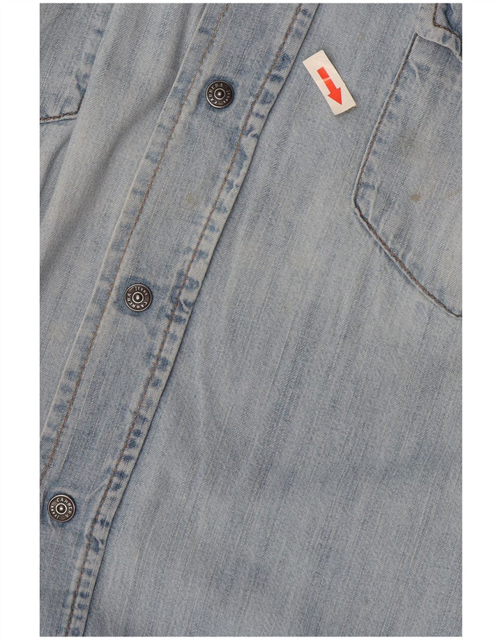 Carrera Herren-Jeanshemd, große blaue Baumwolle