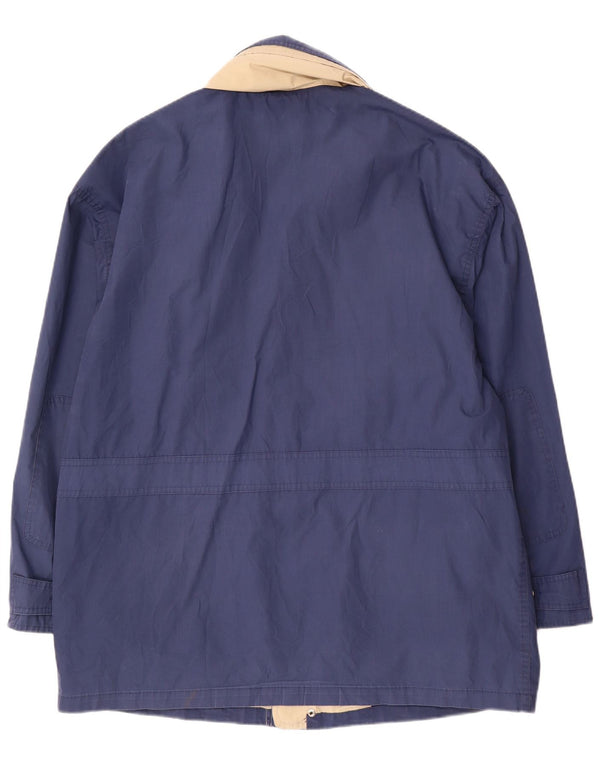 Vintage Herren Utility Jacke UK 42 XL Marineblau Polyester