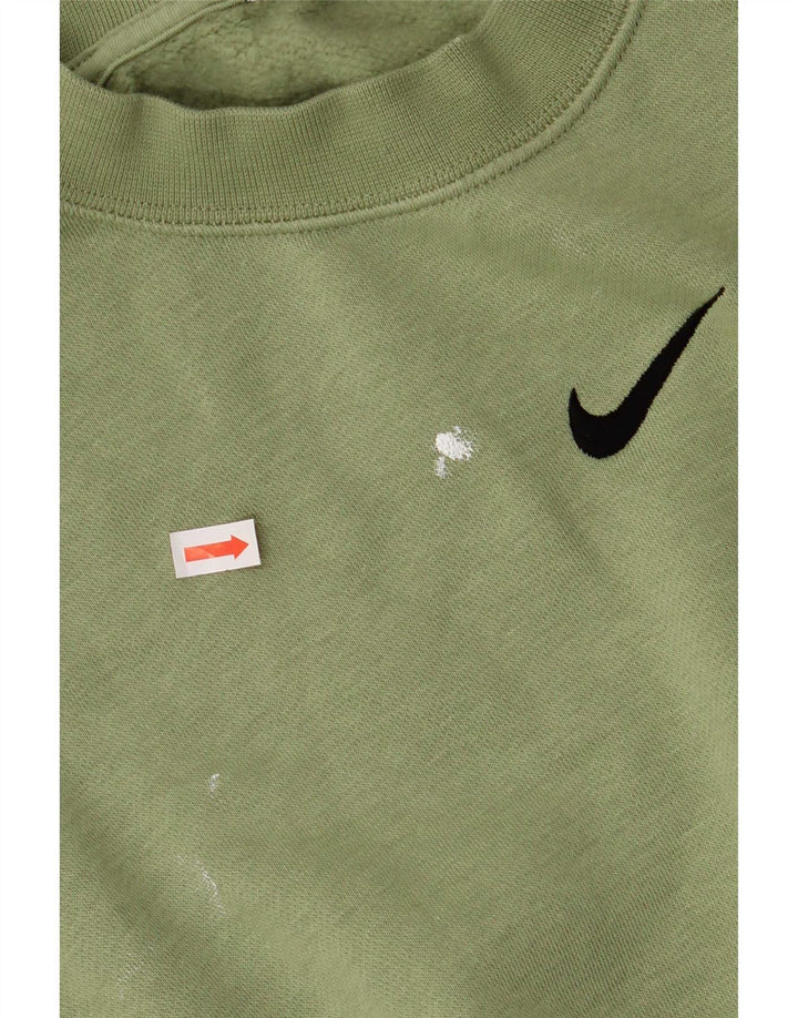 Nike Herren-Sweatshirt mit lockerer Passform, Größe S, grüne Baumwolle