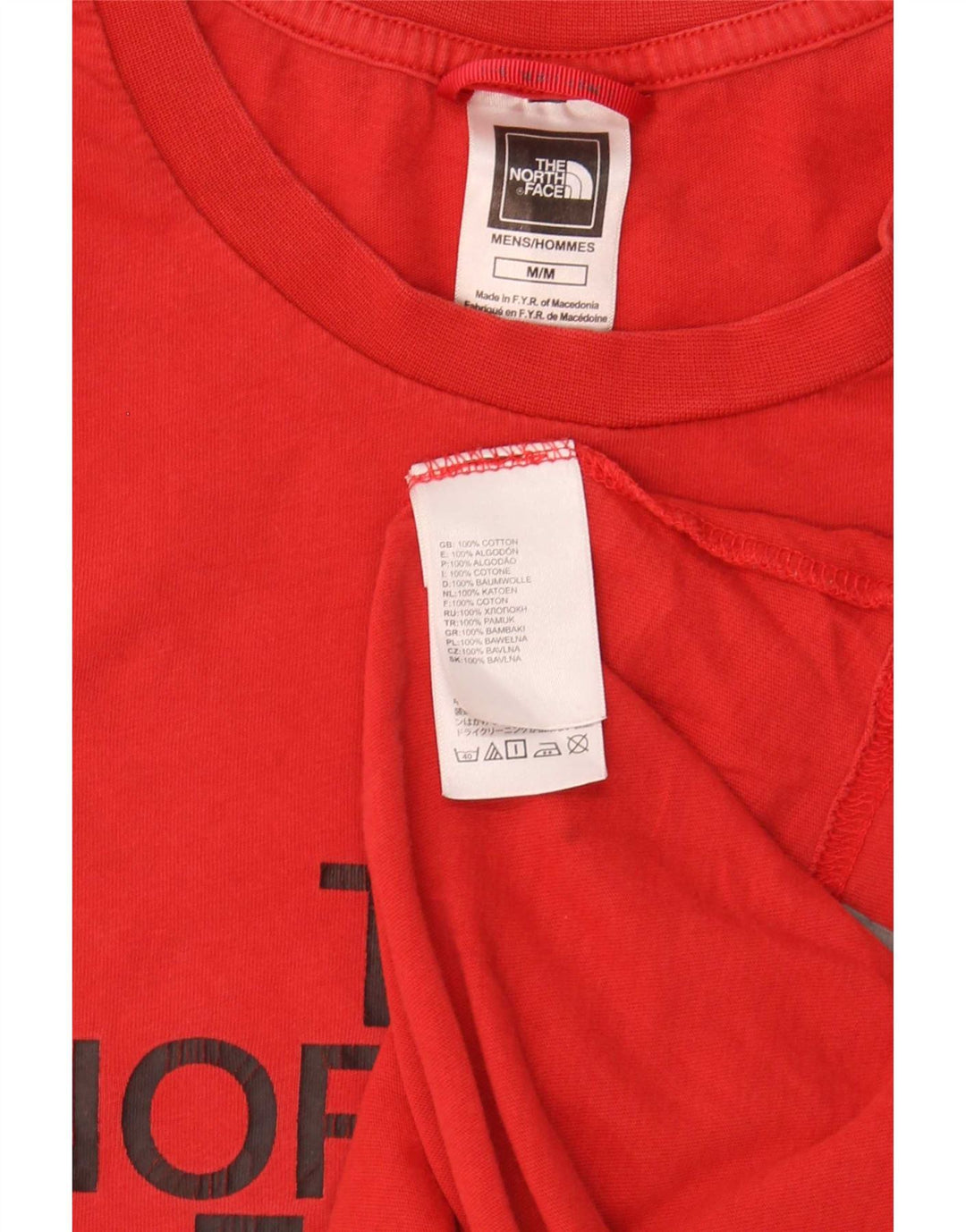 The North Face Herren-T-Shirt mit Grafik, mittelrote Baumwolle