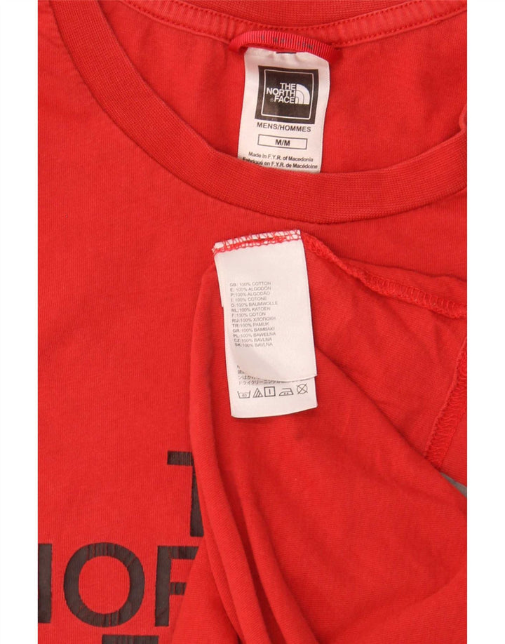 The North Face Herren-T-Shirt mit Grafik, mittelrote Baumwolle