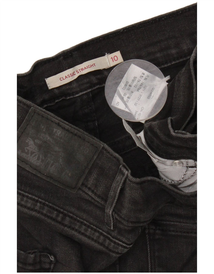 Levi's Damen Classics Classic Fit Straight Jeans US 10 Large W30 L30 Schwarz