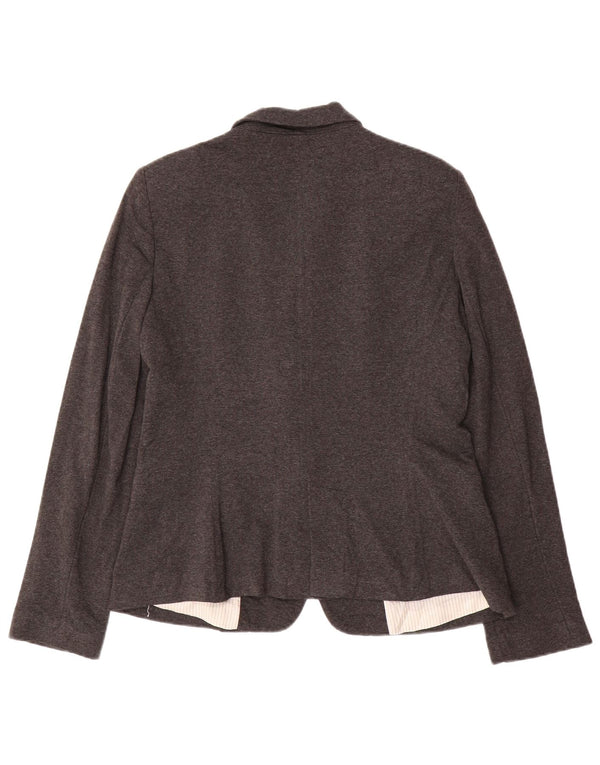 Zara Damen 1-Knopf-Blazerjacke UK 18 XL Grau