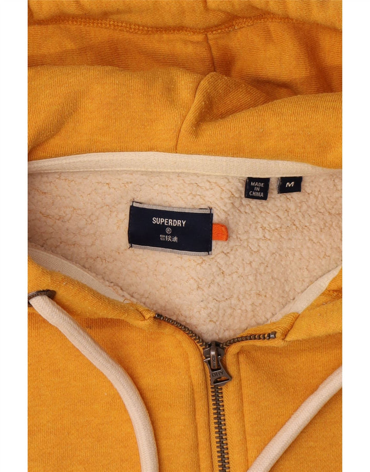 Superdry Herren-Kapuzenpullover mit Reißverschluss, mittelgelbe Baumwolle