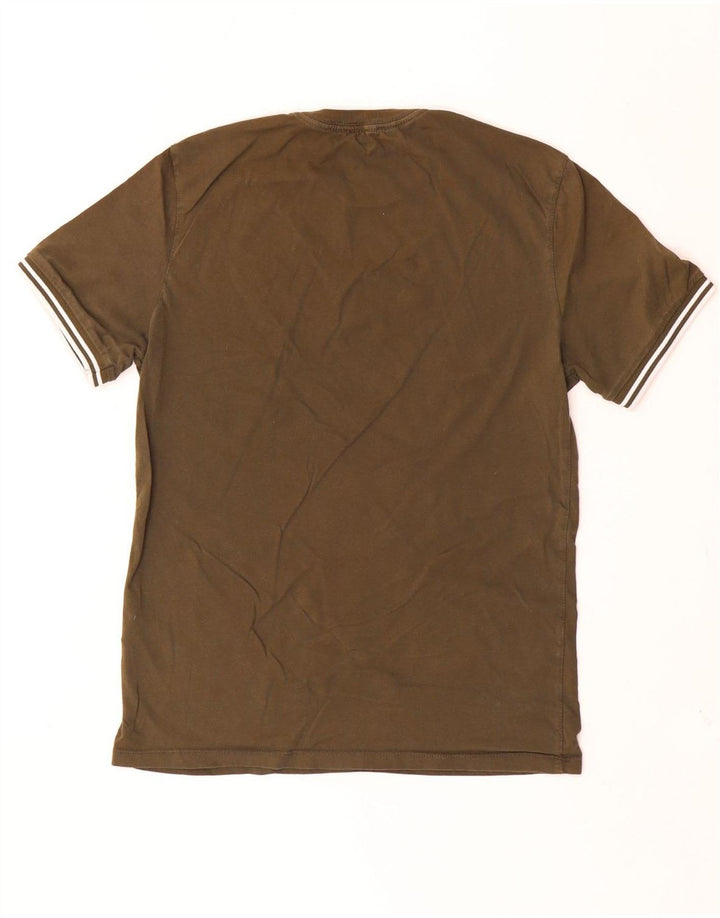 REISS Herren T-Shirt Top Small Khaki Baumwolle