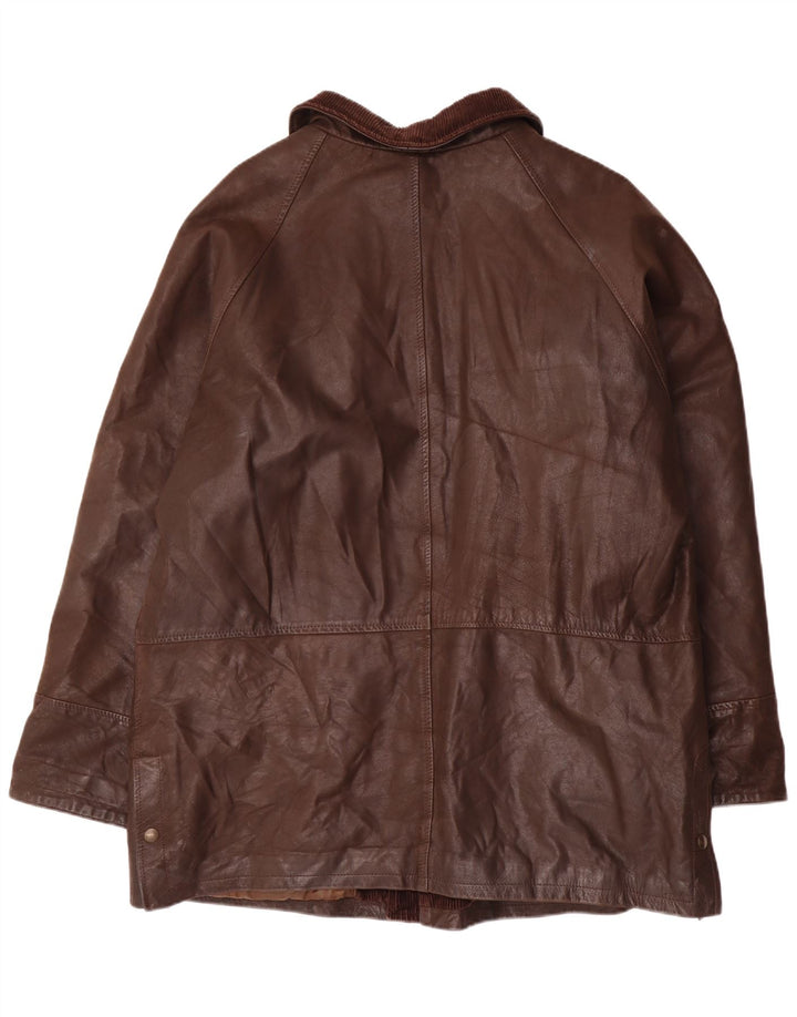 Pierre Cardin Herren Lederjacke IT 56 3XL Braun