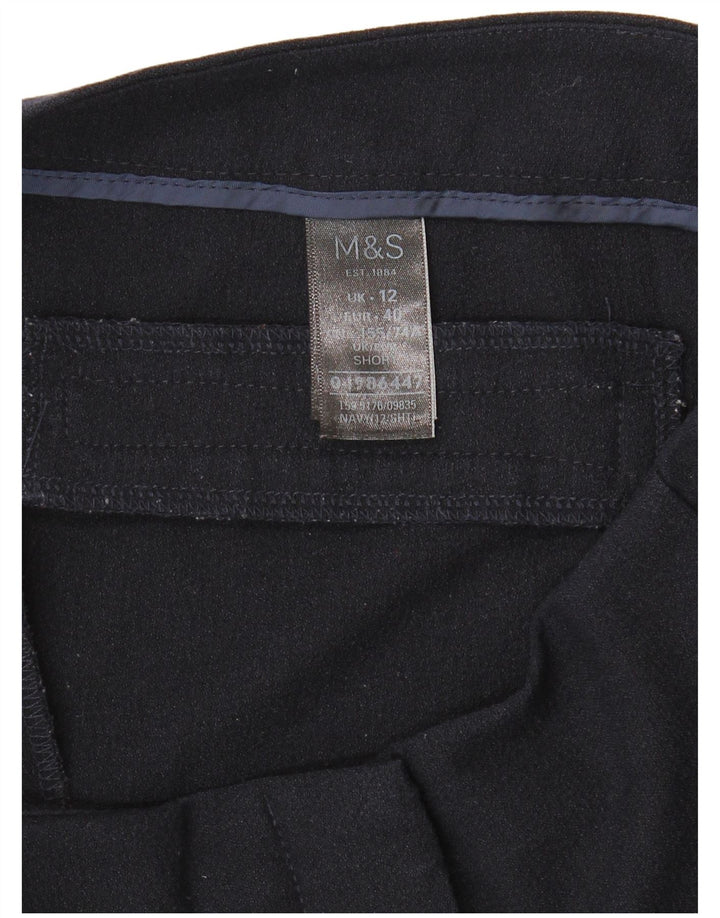 Marks & Spencer Damen-Hose mit kurzem Schnitt, UK 12, M, W30, L25, Marineblau