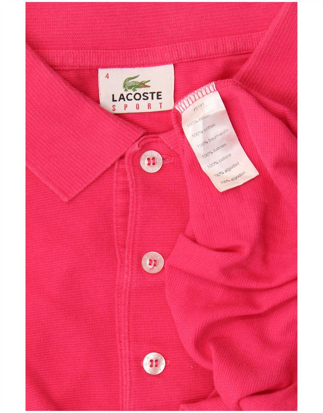 Lacoste Herren-Poloshirt, Größe 4, mittelrosa, Baumwolle