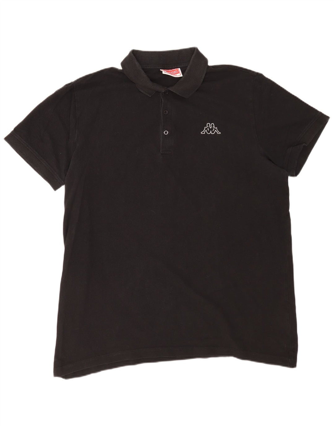 Kappa Herren Poloshirt 2XL Schwarz Baumwolle