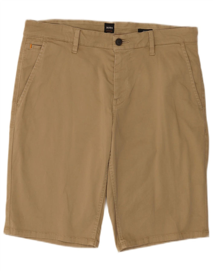 Hugo Boss Herren Chinoshorts W35 Large Beige Baumwolle