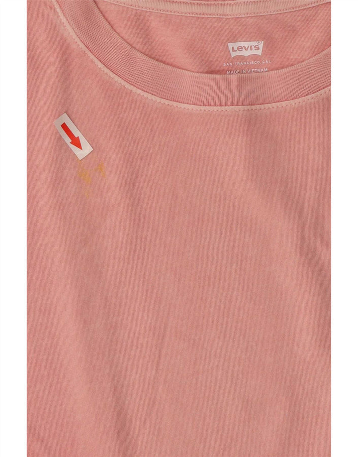 Levi's Damen-T-Shirt in Übergröße mit Grafik, UK 10, Größe S, Rosa