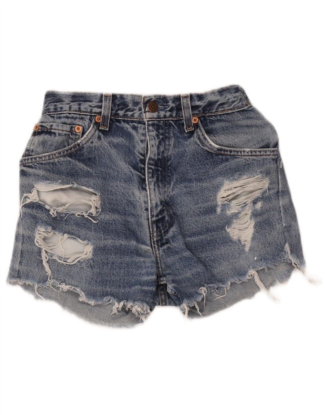 Levi's Damen Distressed Denim Shorts W24 XS Blau