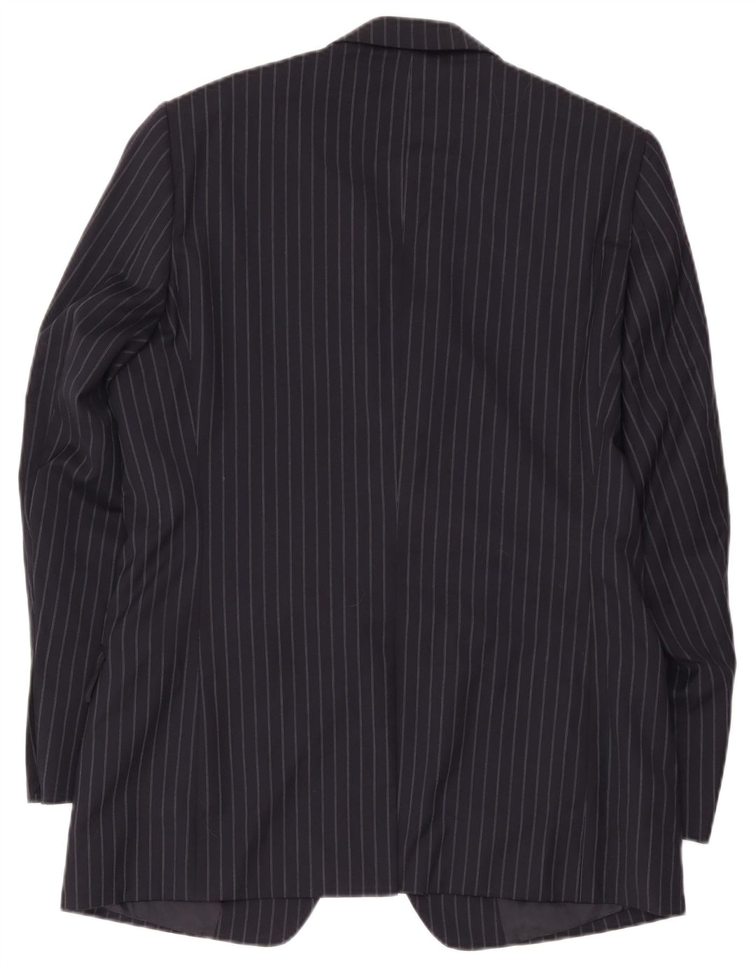 Jaeger Herren-Blazer mit 2 Knöpfen, UK 40, große marineblaue Nadelstreifenwolle
