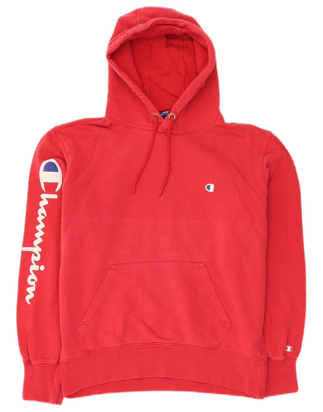 CHAMPION Herren-Kapuzenpullover mit Grafik, Größe L, Rot