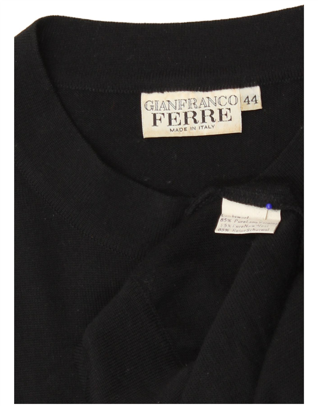 Gianfranco Ferre Damen Kleid mit grafischer Drop-Taille IT 44 Mittelschwarz