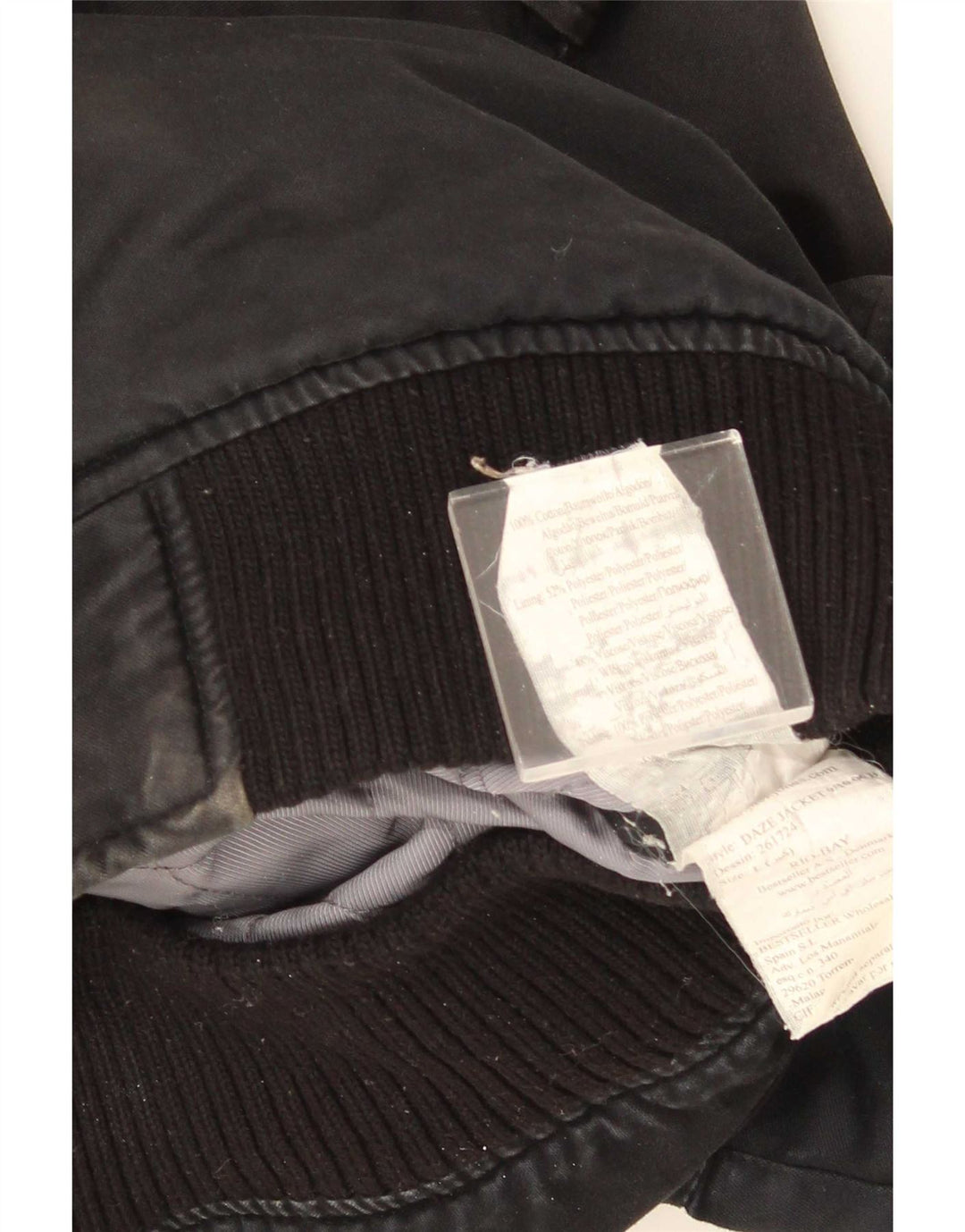 Jack & Jones Herren-Utility-Jacke UK 40 Large aus schwarzer Baumwolle