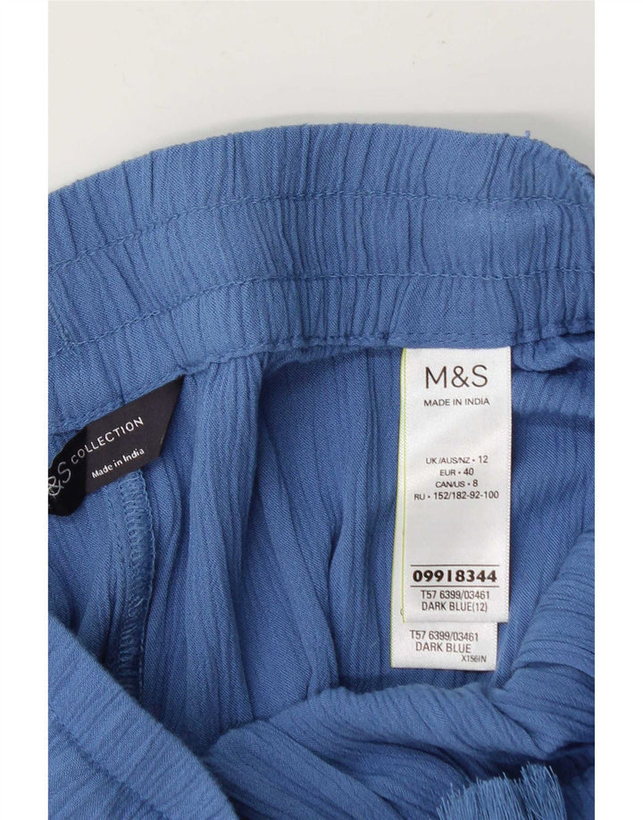 Marks & Spencer Damen Shorts UK12 Medium W30 Blaue Viskose