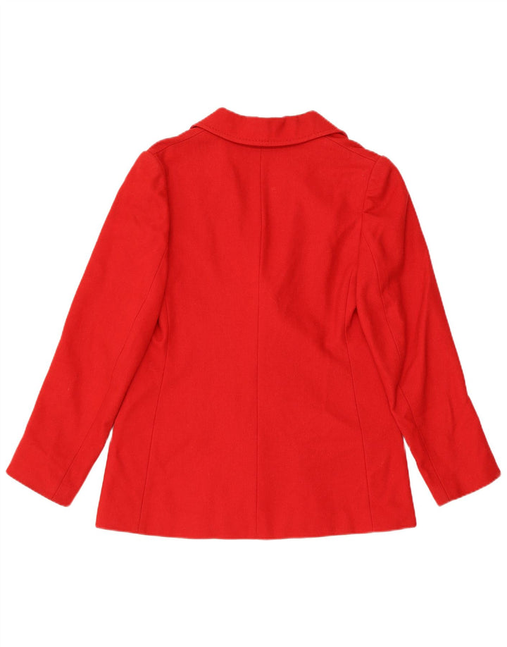 Vintage Damen 3-Knopf-Blazer-Jacke IT 44 Medium Red Classic