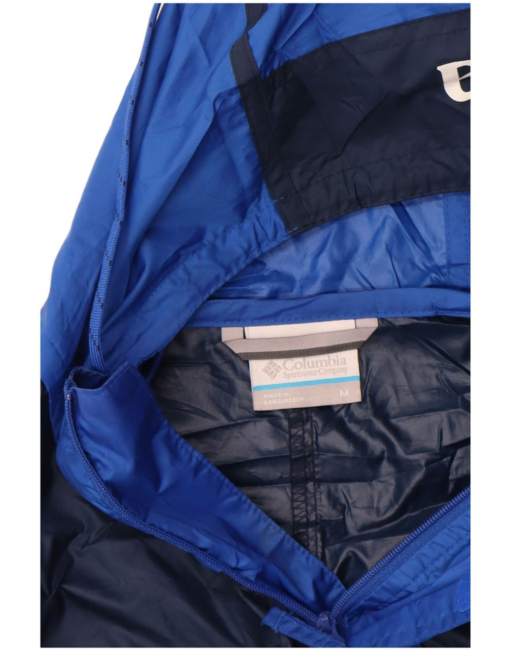 Columbia Herren-Anorakjacke mit grafischer Kapuze, UK 38, Mittelblau, Farbblock