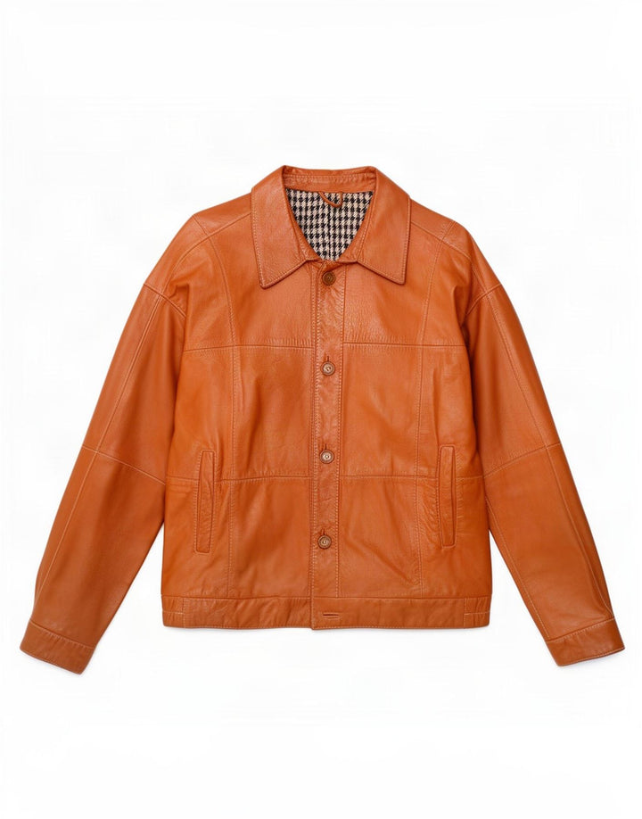Vintage Herren Lederjacke UK 38 Mittelbraun