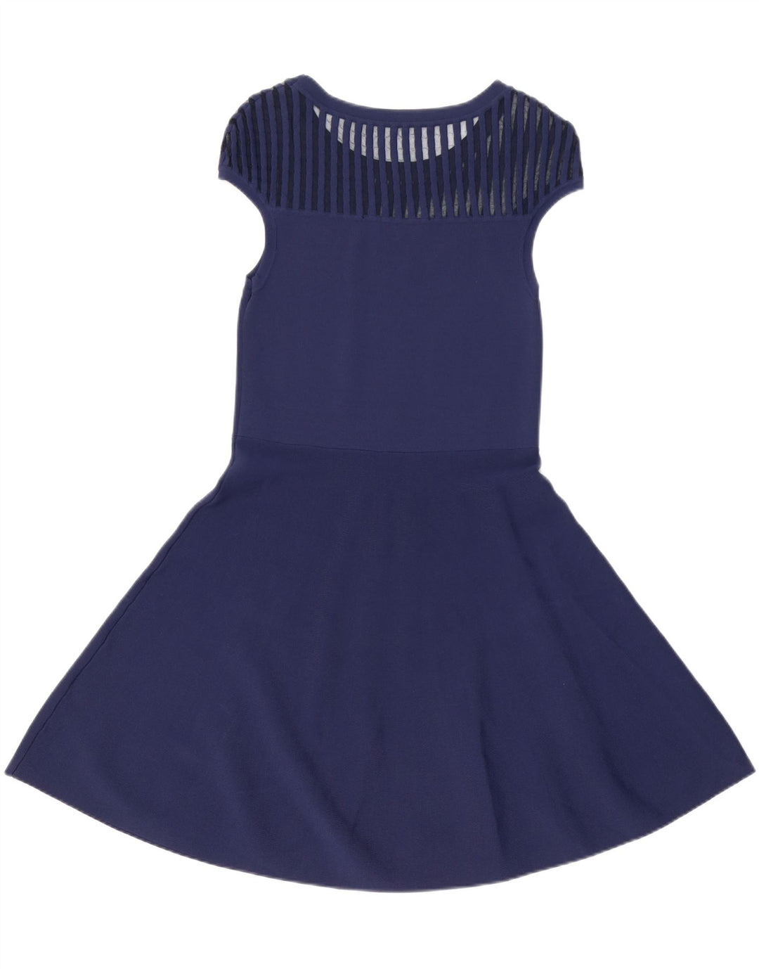 FRENCH CONNECTION Damen A-Linien-Kleid UK 12 Mittelmarineblaue Viskose