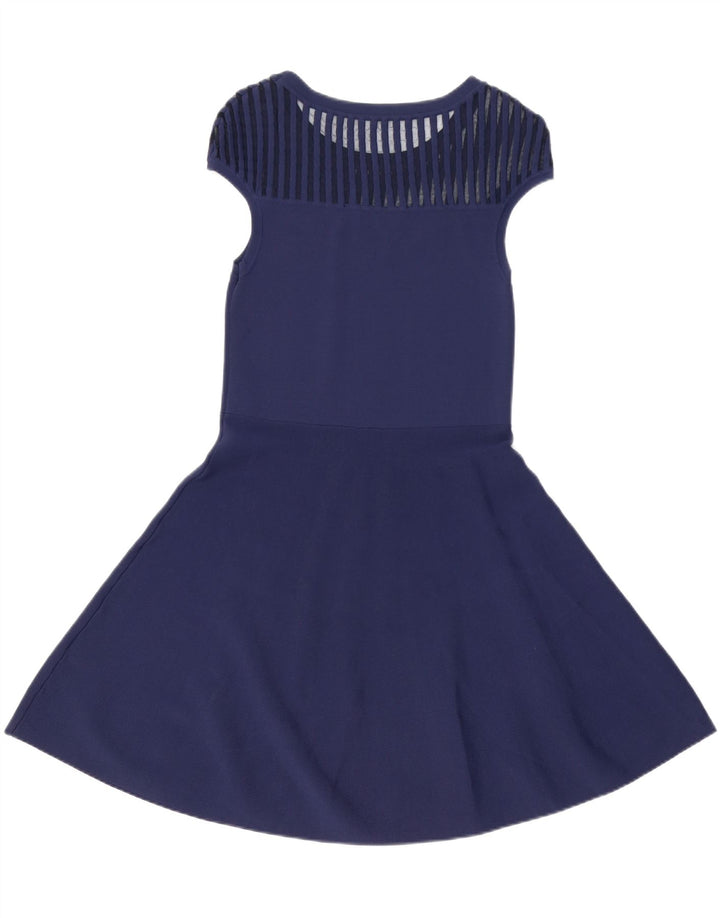 FRENCH CONNECTION Damen A-Linien-Kleid UK 12 Mittelmarineblaue Viskose