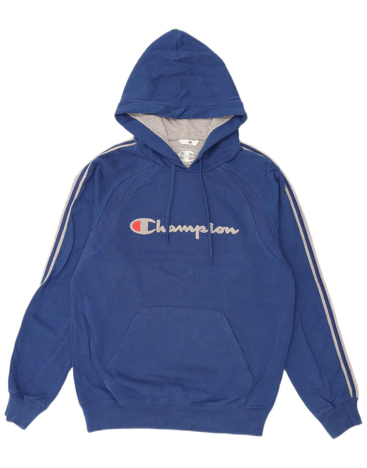 CHAMPION Herren-Kapuzenpullover mit Grafik, mittelblaue Baumwolle
