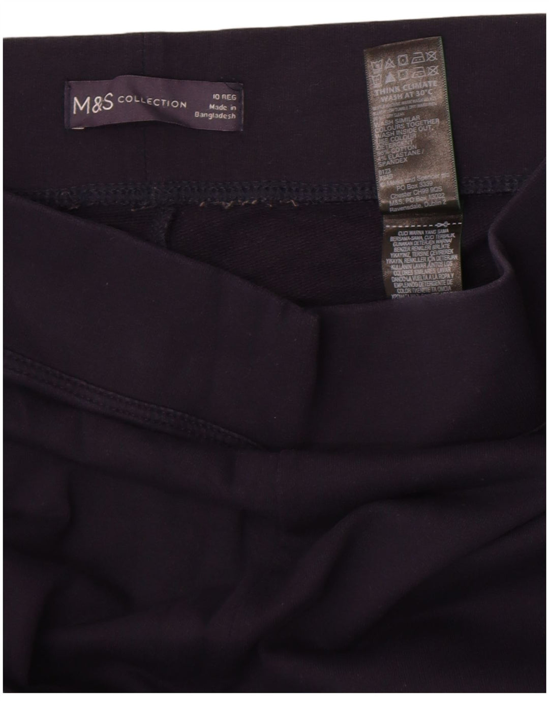 Marks & Spencer Damen Leggings UK 10 Small Marineblau Baumwolle