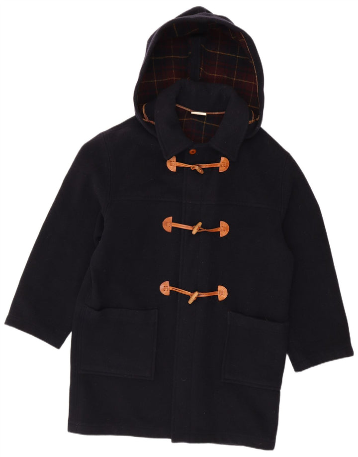 Vintage Herren Kapuzen-Dufflecoat UK 40 Large Marineblau