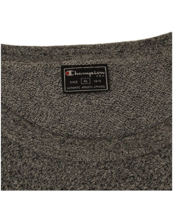 Champion Herren Grafik-T-Shirt-Oberteil XL Grau meliert