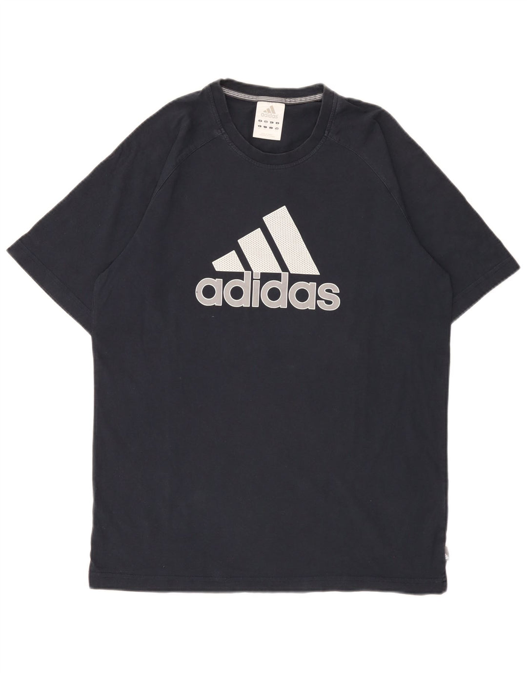 Adidas Herren-T-Shirt mit Grafik, mittelgroß, marineblau, Baumwolle