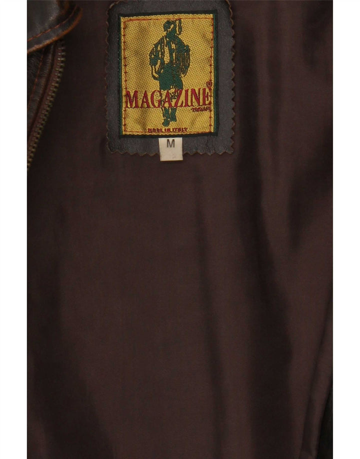 Vintage Herren Lederweste Mittelbraun
