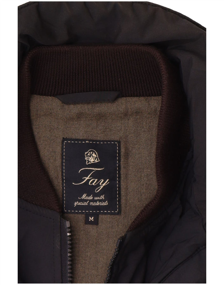 FAY Herren-Utility-Jacke UK 38 Mittelmarineblaues Polyester