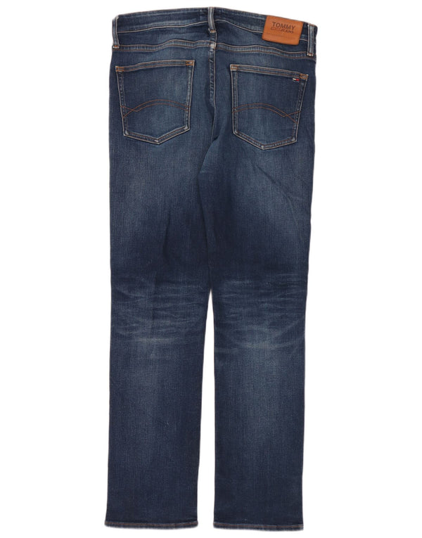 Tommy Hilfiger Herren Straight Jeans W34 L32 Blaue Baumwolle