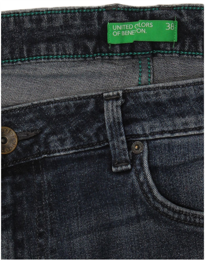 Benetton Herren Slim Jeans W38 L31 Marineblau