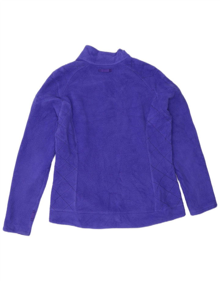 EDDIE BAUER Damen Fleecejacke UK 14 Medium Lila Polyester