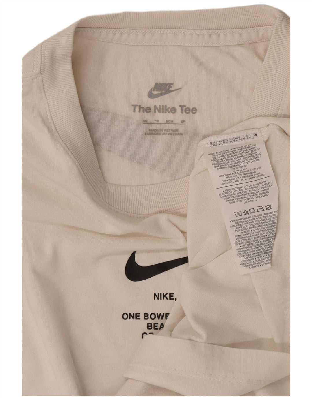 Nike Herren-T-Shirt mit Grafik, XS, weiße Baumwolle