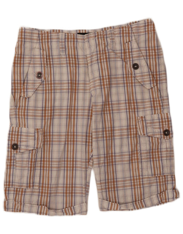 Just Cavalli Herren Cargoshorts W36 Large Beige Check