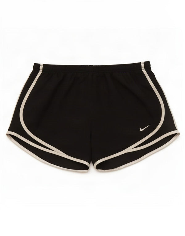 Nike Damen Dri Fit Sport Shorts UK 12 Medium Schwarz Polyester
