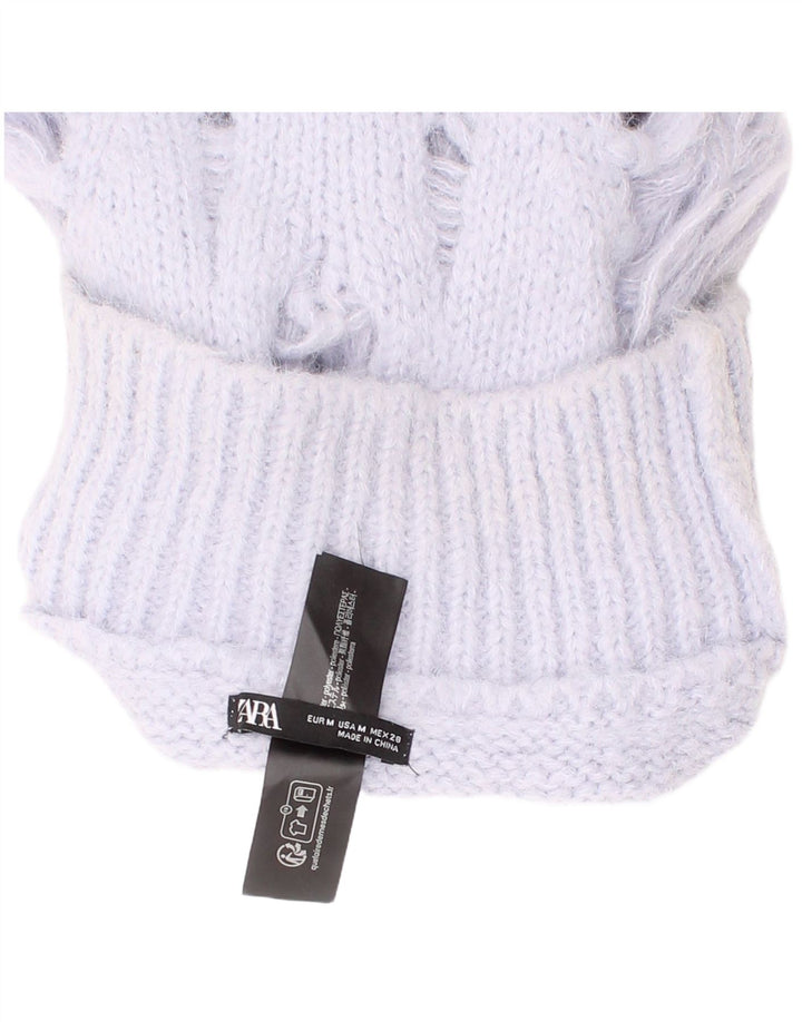 Zara Damen-Strickschal mit Wasserfallausschnitt, mittellila, Polyester, Bohemian-Stil