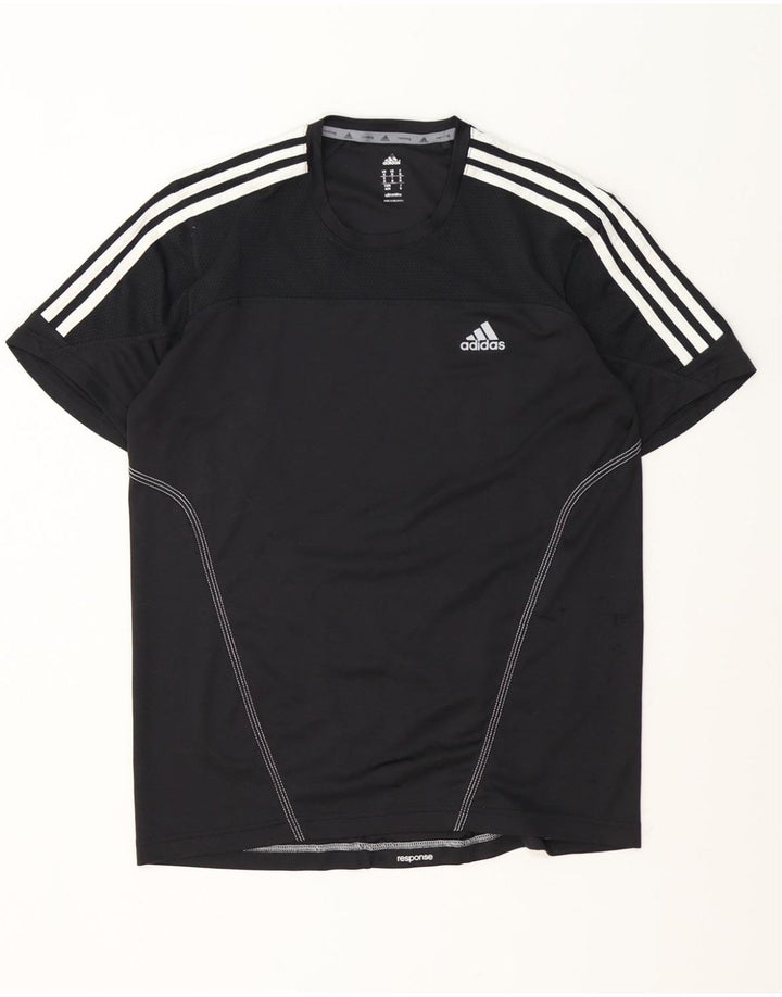 ADIDAS Herren Climalite T-Shirt Top Medium Schwarz Polyester