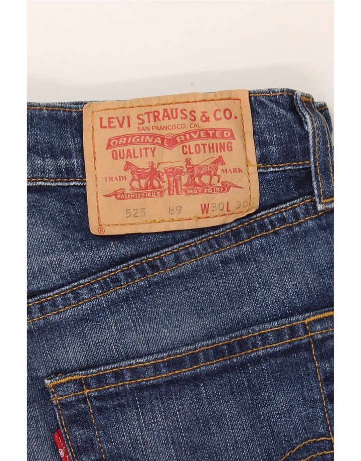 Levi's Damen 525 Bootcut Jeans W30 L30 Marineblau Baumwolle